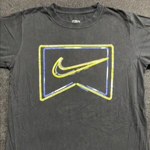 Nike Black T-Shirt with Yellow Logo